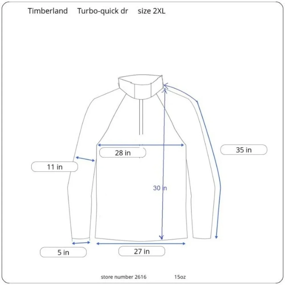 Timberland Pullover Turbo-quick dry Fleece Microfiber 1/4 zip Gray men's 2XL - Picture 5 of 5